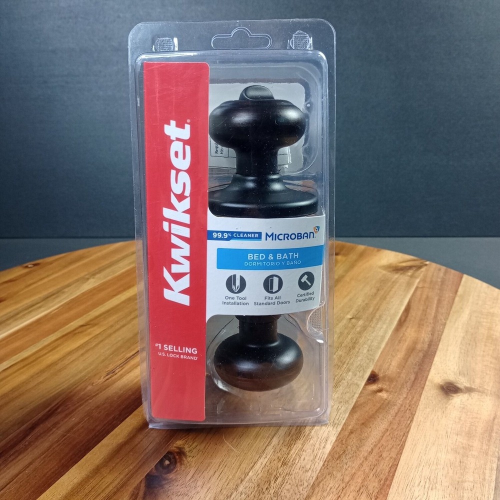 Kwikset Cove Venetian Bronze Bed & Bath Privacy Door Knob 300CV 11P CP